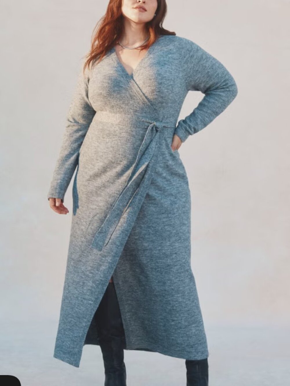 Eloquii Sweater Wrap Dress